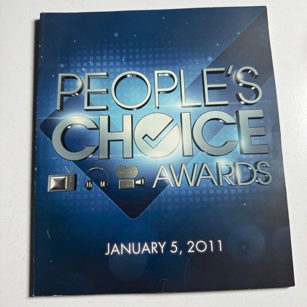 2011 Peoples Choice Awards Official Event Program Nokia Theatre Ticket Hollywood